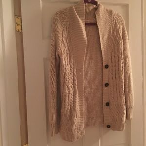 Urban Outfitters Cream Cable Knit Cardigan